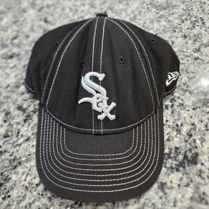 New Era Chicago White Sox Hat Youth OSFM Black Excellent Snapback 9FORTY Cap